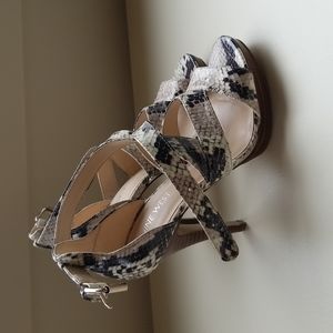 Nine West Make Waves Strappy Snakeskin Sandals